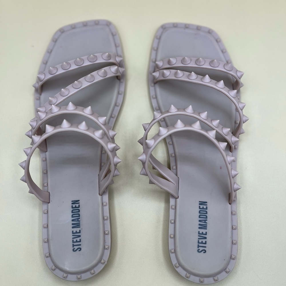 Steven Madden Skyler-J Studded Jelly Slide Sandals Size 7 - Picture 3 of 6